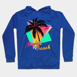 Myrtle Beach Cool 80s Sunset Hoodie